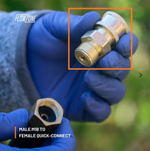 Load image into Gallery viewer, FlowZone Threaded M18 to Quick-Connect Brass Connector Adapter Kit # FZAARH