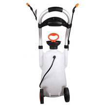 Load image into Gallery viewer, CHS 12 Litre orange handle White pull cart style pesticide/insecticide pump sprayer on wheels