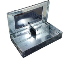 Load image into Gallery viewer, CHS JT Eaton Repeater Multiple Catch Mouse Trap w/ Clear Lid constructed from heavy-duty galvanized steel, catches up to 30 mice without bait or poison