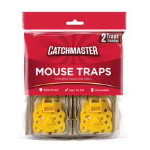 Load image into Gallery viewer, CatchMaster Mouse Traps Wood 2pk - 602RE-18
