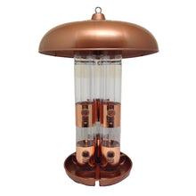 Load image into Gallery viewer, Perky-Pet 10 lb Copper Finish Triple Tube Bird Feeder #7103-2