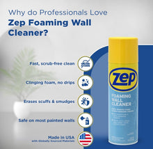 Load image into Gallery viewer, Zep Foaming Wall Cleaner with features listed on a white background
