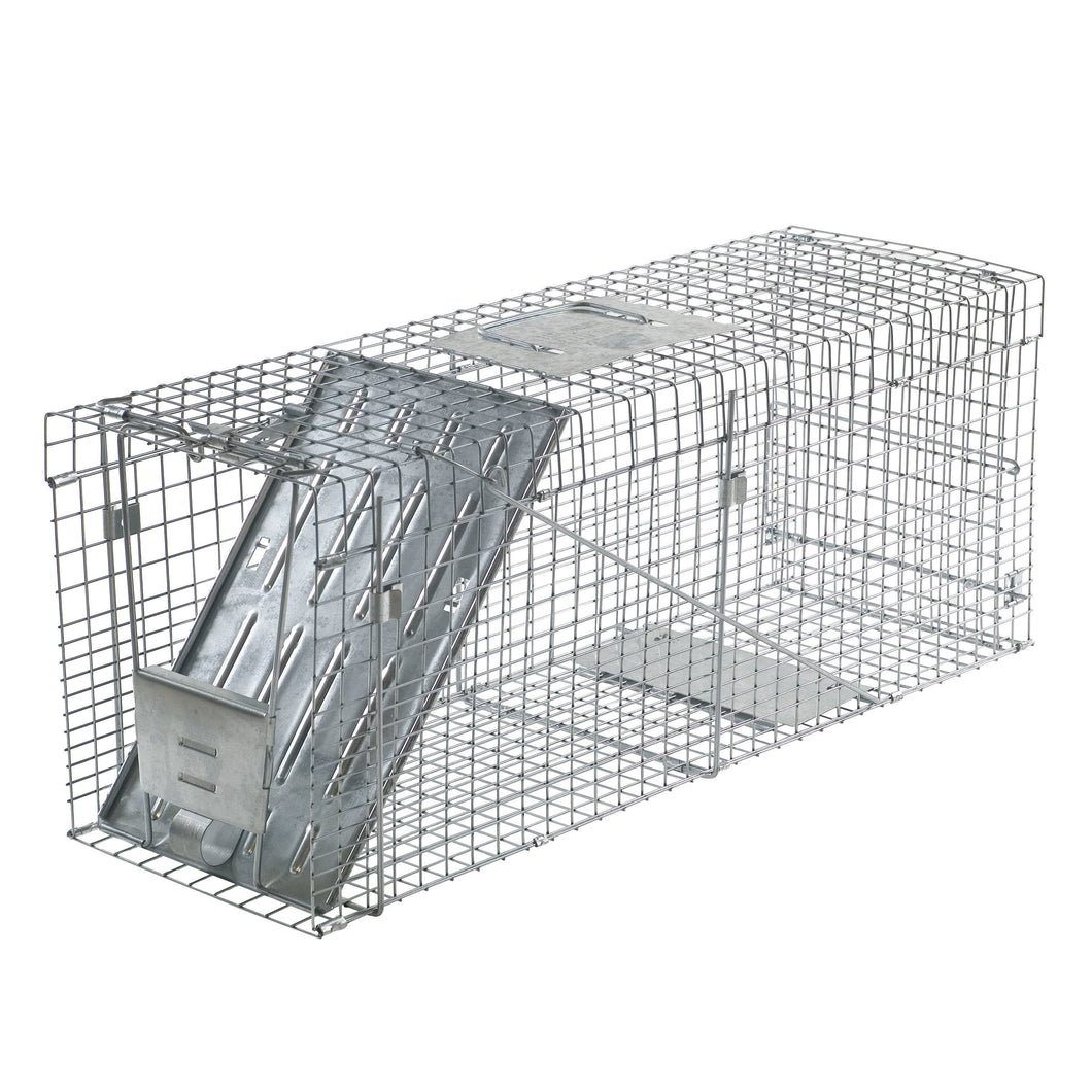 CHS Havahart Large Collapsible Raccoon Trap (1089) designed to trap raccoons, groundhogs and feral cats for relocation live trap