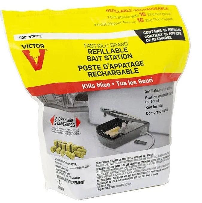 Victor® Fast-Kill® Refillable Mouse Bait Stations 16/PK #M923CAN