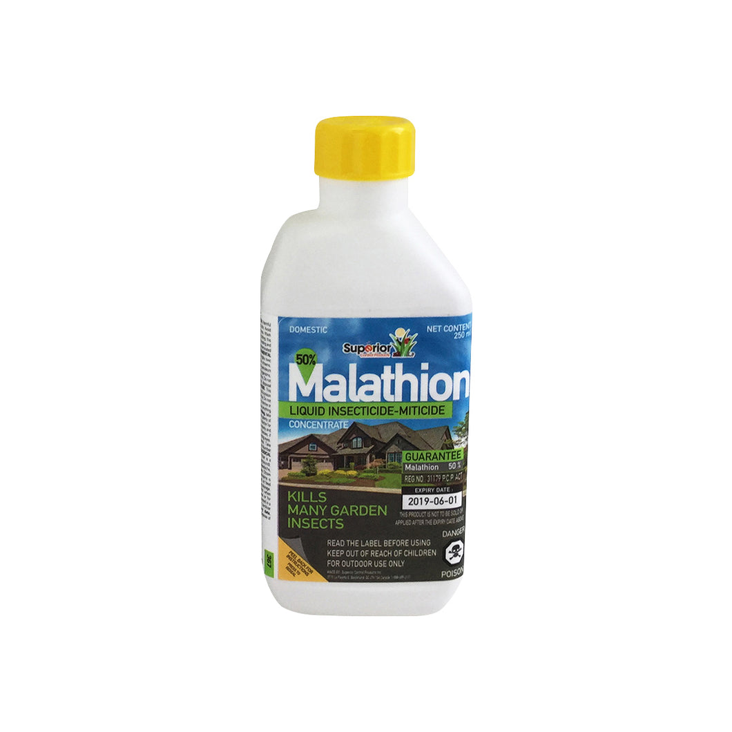 CHS Malathion 50% EC 250ml Liquid insecticide miticide for vegetables, fruits, flowers and ornamentals.  Control aphids, caterpillars, mealybugs, bugs, mites and several other insects.