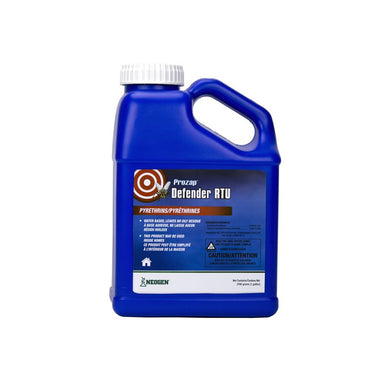 CHS Prozap Defender RTU 1 GAL  ready to use, TO CONTROL: ants, cockroaches, silverfish, spiders, crickets, clover mites, carpet beetles, clothes moths, flies, mosquitoes, wasps and hornets.  WATER BASED, LEAVES NO OILY RESIDUE THIS PRODUCT MAY BE USED INSIDE HOMES  Pyrethrins ............................................................... 0.1%  Piperonyl Butoxide ....................................................... 1.0%