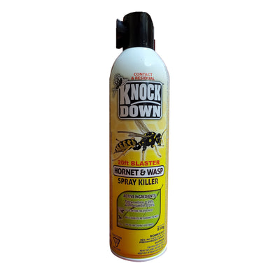 CHS KD Knock Down Hornet & Wasp Spray Killer 510g used to control wasps, bees, hornets and yellow jackets, remove protective cap and point nozzle in direction of the wasp nest or at the insect Gives rapid contact kill and residual kill of wasps and hornets returning to the treated nest