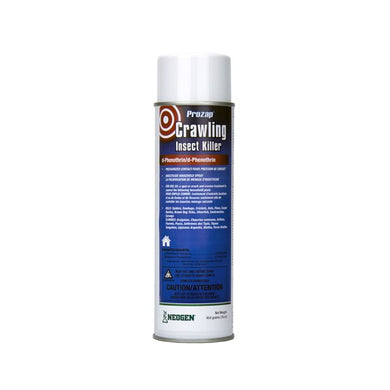 CHS Prozap Crawling Insect Killer 16oz ACTIVE INGREDIENT: d-Phenothrin ............................................................ 0.20%  Tetramethrin ............................................................ 0.20, KILLS: Spiders, Sowbugs, Crickets, Ants, Fleas, Carpet Beetles, Brown Dog Ticks, Silverfish, Cockroaches, Earwigs