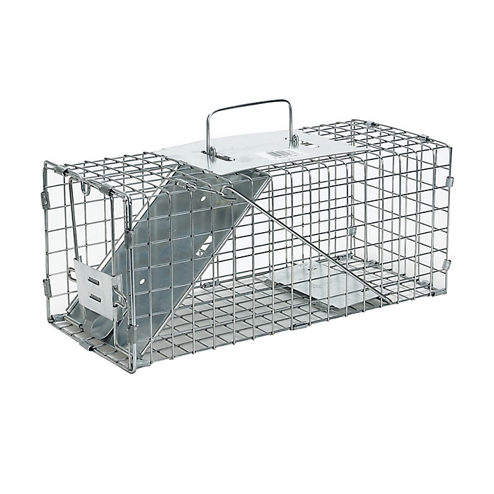 CHS Havahart Small Rabbit/Weasel 1 Door Live Trap (1077) designed to safely trap rabbits, weasels, or chipmunks 