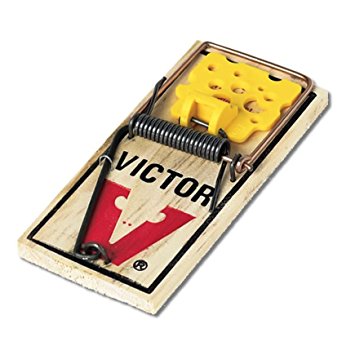 CHS Victor Professional Expanded Trigger Mouse Trap w/Cheese Pedal Pre-baited easy-to-set mouse trap Expanded trigger plate for the highest catch rates Easy disposal – just throw away snap trap after a catch Made environmentally responsible from Forest Stewardship Council Certified wood