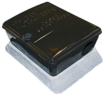 CHS Super Strong Box W/Paver Black with Hinged Lid and attached weighted paver