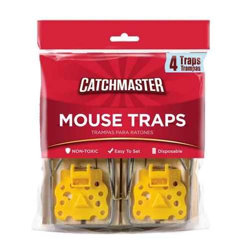 Catchmaster Mouse Traps Wood 4pk - 604-12