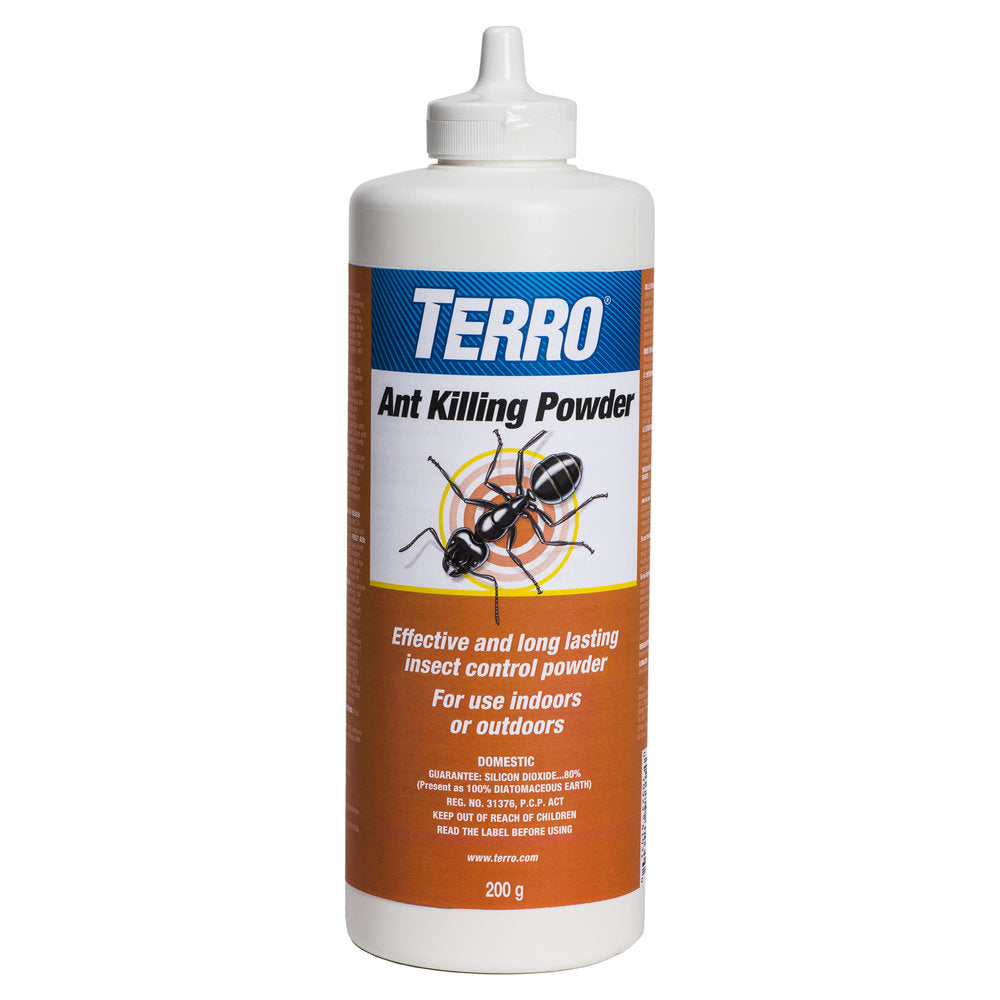 CHS Terro Ant Killing Powder 200g Long-lasting insect control for indoor or outdoor application, contains amorphous diatomaceous earth and an attractant