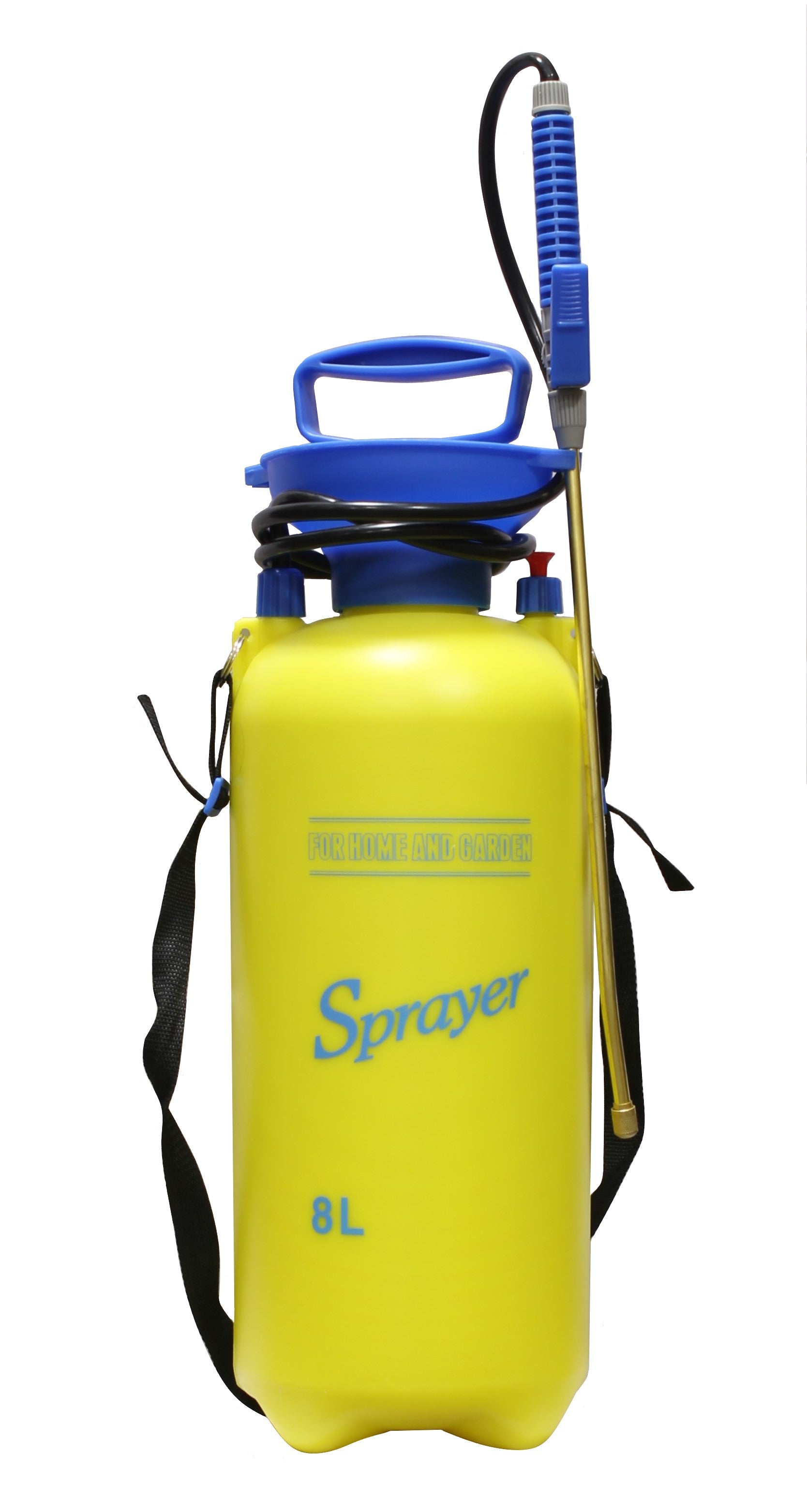 8 Liter High Pressure Portable Sprayer With Brass Wand & Shoulder