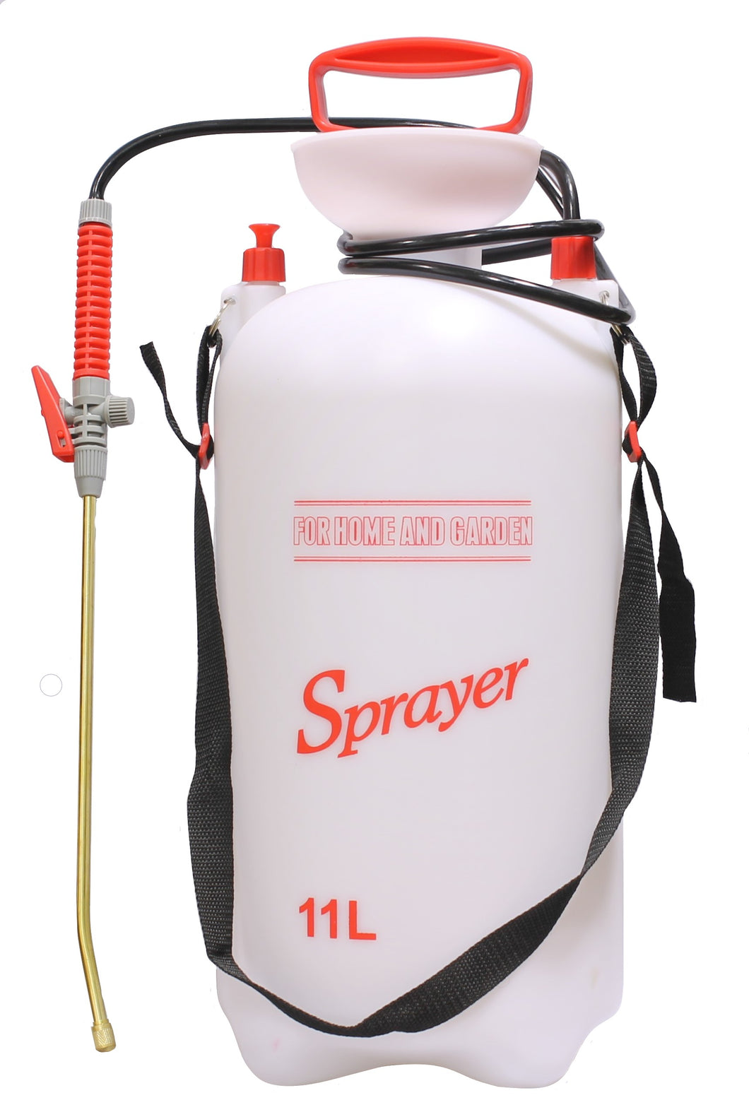 CHS 11 Litre White backpack pesticide/insecticide Sprayer with red handled Brass tip wand 