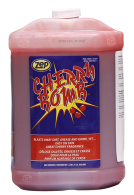 Cherry bomb hand cleaner for industrial and commercial use. Large container for bulk supply of soap and bathroom supplies.