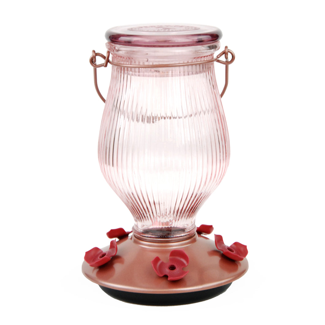 Perky-Pet Rose Gold Top-Fill Glass Hummingbird Feeder #9104-2