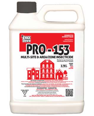 CHS KD Knock Down Pro-153 RTU (3.78L) effective against bed bugs and other common pestsKills adult and larvae ticks & fleas Active Ingredient: Permethrin 0.25%