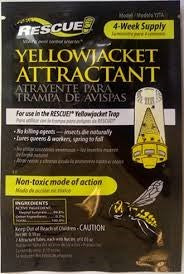 CHS Rescue Yellowjacket Attractant, lure all major species of yellowjackets, 4 week supply Non-toxic mode of action