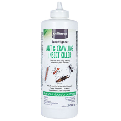 CHS Chemfree Ant & Crawling Insect Killer 200g Kills Cockroaches, Earwigs, Ants, Fleas, Silverfish, Crickets, Millipedes, and Centipedes