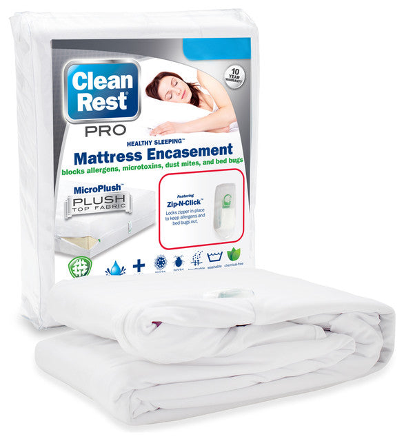 CHS Clean Rest Pro 100% bedbug proof waterproof Mattress Encasement (Crib) provides a breathable barrier that blocks bed bugs and all micro-toxins larger than one micron like dust mites, mold spores, pet dander and pollen Patented zip-n-click closure prevents bed bug migration