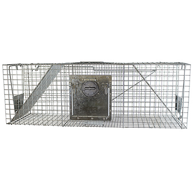 CHS Havahart 2-Door Raccoon Trap w/ Timed Release (998) easy to set and release Designed for safe, humane catch and release of bobcats, raccoons, opossums, small foxes and groundhogs