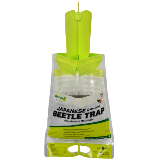 CHS Rescue Japanese Beetle Reusable Trap Traps Japanese & Oriental Beetle Bag can be emptied-out once it is full Natural attractant is used
