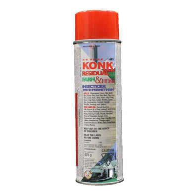 CHS Konk Residual Farm & Home 425g lasts 4 to 6 weeks for use in animal quarters or around the home Treat livestock, horses and dairy cattle Product is for commercial use only