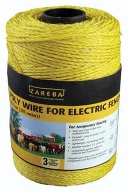 CHS Zareba Yellow Poly Wire for Electric Fences (1000 ft.) 