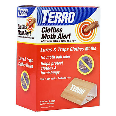 CHS Terro Clothes Moth Alert Lures & traps clothes moths No mothball odor Helps protect clothes & furnishings Safe, non-toxic & pesticide-free