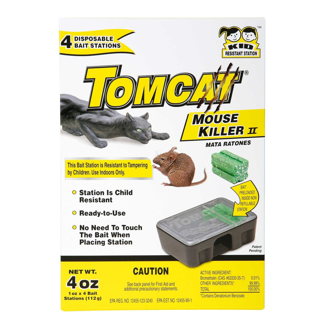 CHS Motomco Tomcat Disposable Bait Station With Bait Block (4 Pack) prefill bait station for mice