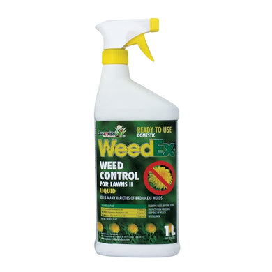 CHS WeedEx RTU 1L elective herbicide Guarantee: 2,4-D: 1.9% - Mécoprop-P: 0.18% - Dicamba: 1.0% Bush, grass and broadleaf weed control liquid. Control entire plant, burns off