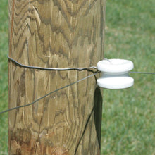 Load image into Gallery viewer, CHS Zareba Corner Post Porcelain Insulator - 1-Pack Pack of 10 1-1/4&quot; diameter Designed for use with wood posts Can be used with all fence wire, polywire, polyrope and 1/2&quot; polytape Individually hand inspected (WP6)
